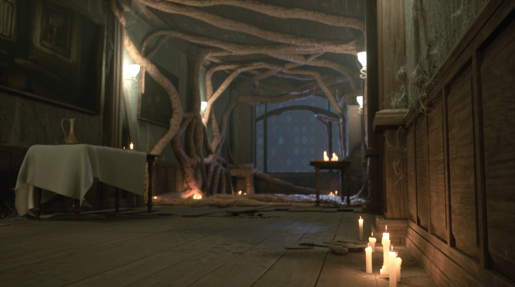 Horror mood and vines